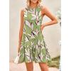 imagePRETTYGARDEN Womens 2025 Summer Boho Floral Mini Dress Sleeveless Backless Short Wedding Guest Beach Vacation SundressesFloral Grass Green Beige