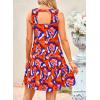 imagePRETTYGARDEN Womens 2025 Summer Boho Floral Mini Dress Sleeveless Backless Short Wedding Guest Beach Vacation SundressesFloral Orange