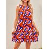 imagePRETTYGARDEN Womens 2025 Summer Boho Floral Mini Dress Sleeveless Backless Short Wedding Guest Beach Vacation SundressesFloral Orange