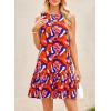 imagePRETTYGARDEN Womens 2025 Summer Boho Floral Mini Dress Sleeveless Backless Short Wedding Guest Beach Vacation SundressesFloral Orange