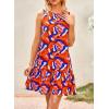 imagePRETTYGARDEN Womens 2025 Summer Boho Floral Mini Dress Sleeveless Backless Short Wedding Guest Beach Vacation SundressesFloral Orange