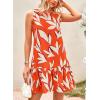 imagePRETTYGARDEN Womens 2025 Summer Boho Floral Mini Dress Sleeveless Backless Short Wedding Guest Beach Vacation SundressesFloral Orange Beige