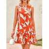 imagePRETTYGARDEN Womens 2025 Summer Boho Floral Mini Dress Sleeveless Backless Short Wedding Guest Beach Vacation SundressesFloral Orange Beige