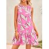imagePRETTYGARDEN Womens 2025 Summer Boho Floral Mini Dress Sleeveless Backless Short Wedding Guest Beach Vacation SundressesFloral Pink Beige