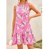 imagePRETTYGARDEN Womens 2025 Summer Boho Floral Mini Dress Sleeveless Backless Short Wedding Guest Beach Vacation SundressesFloral Pink Beige