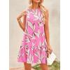 imagePRETTYGARDEN Womens 2025 Summer Boho Floral Mini Dress Sleeveless Backless Short Wedding Guest Beach Vacation SundressesFloral Pink Beige