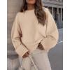 imagePRETTYGARDEN Womens Fall Oversized Sweaters Casual Crewneck Pullover Long Sleeve Fuzzy Chunky Knit Tops BlouseApricot