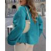 imagePRETTYGARDEN Womens Fall Oversized Sweaters Casual Crewneck Pullover Long Sleeve Fuzzy Chunky Knit Tops BlouseLake Blue