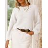 imagePRETTYGARDEN Womens Fall Sweaters 2025 Casual Loose Crewneck Ribbed Long Sleeve Top Knit Pullover SweaterBeige White