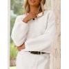 imagePRETTYGARDEN Womens Fall Sweaters 2025 Casual Loose Crewneck Ribbed Long Sleeve Top Knit Pullover SweaterBeige White