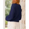 imagePRETTYGARDEN Womens Fall Sweaters 2025 Casual Loose Crewneck Ribbed Long Sleeve Top Knit Pullover SweaterDark Blue