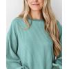 imagePRETTYGARDEN Womens Long Sleeve Tee Shirts Spring Fall Trendy Clothes Casual Loose Crewneck Ribbed Blouse Tunic TopsBean Green