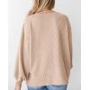 imagePRETTYGARDEN Womens Long Sleeve Tee Shirts Spring Fall Trendy Clothes Casual Loose Crewneck Ribbed Blouse Tunic TopsBeige