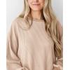 imagePRETTYGARDEN Womens Long Sleeve Tee Shirts Spring Fall Trendy Clothes Casual Loose Crewneck Ribbed Blouse Tunic TopsBeige