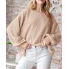 imagePRETTYGARDEN Womens Long Sleeve Tee Shirts Spring Fall Trendy Clothes Casual Loose Crewneck Ribbed Blouse Tunic TopsBeige