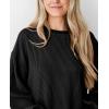 imagePRETTYGARDEN Womens Long Sleeve Tee Shirts Spring Fall Trendy Clothes Casual Loose Crewneck Ribbed Blouse Tunic TopsBlack