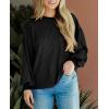 imagePRETTYGARDEN Womens Long Sleeve Tee Shirts Spring Fall Trendy Clothes Casual Loose Crewneck Ribbed Blouse Tunic TopsBlack