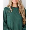 imagePRETTYGARDEN Womens Long Sleeve Tee Shirts Spring Fall Trendy Clothes Casual Loose Crewneck Ribbed Blouse Tunic TopsDark Green