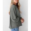 imagePRETTYGARDEN Womens Long Sleeve Tee Shirts Spring Fall Trendy Clothes Casual Loose Crewneck Ribbed Blouse Tunic TopsGrey