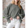 imagePRETTYGARDEN Womens Long Sleeve Tee Shirts Spring Fall Trendy Clothes Casual Loose Crewneck Ribbed Blouse Tunic TopsGrey