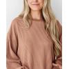 imagePRETTYGARDEN Womens Long Sleeve Tee Shirts Spring Fall Trendy Clothes Casual Loose Crewneck Ribbed Blouse Tunic TopsKhaki