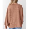 imagePRETTYGARDEN Womens Long Sleeve Tee Shirts Spring Fall Trendy Clothes Casual Loose Crewneck Ribbed Blouse Tunic TopsKhaki