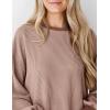 imagePRETTYGARDEN Womens Long Sleeve Tee Shirts Spring Fall Trendy Clothes Casual Loose Crewneck Ribbed Blouse Tunic TopsLight Brown