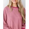 imagePRETTYGARDEN Womens Long Sleeve Tee Shirts Spring Fall Trendy Clothes Casual Loose Crewneck Ribbed Blouse Tunic TopsPink