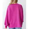 imagePRETTYGARDEN Womens Long Sleeve Tee Shirts Spring Fall Trendy Clothes Casual Loose Crewneck Ribbed Blouse Tunic TopsRose Red