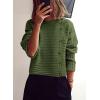 imagePRETTYGARDEN Womens Sweaters Fall 2025 Casual Long Sleeve Crewneck Button Loose Winter Knit Pullover Sweater TopsLight Army Green