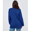 imagePRETTYGARDEN Womens Cardigan Sweaters Long Sleeve Open Front Button Up V Neck Ribbed Knit Winter Sweater JacketsBright Blue