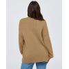 imagePRETTYGARDEN Womens Cardigan Sweaters Long Sleeve Open Front Button Up V Neck Ribbed Knit Winter Sweater JacketsKhaki