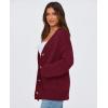 imagePRETTYGARDEN Womens Cardigan Sweaters Long Sleeve Open Front Button Up V Neck Ribbed Knit Winter Sweater JacketsWine Red