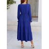 imagePRETTYGARDEN Womens Spring Fall Maxi Dress Long Sleeve V Neck Tiered Ruffle Flowy A Line Cocktail Party DressesRoyal Blue