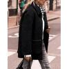 imagePRETTYGARDEN Womens Winter Faux Fur Coats Long Sleeve Lapel Button Down Pockets Fleece Sherpa Jacket Casual Trendy OuterwearBlack