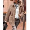 imagePRETTYGARDEN Womens Winter Faux Fur Coats Long Sleeve Lapel Button Down Pockets Fleece Sherpa Jacket Casual Trendy OuterwearCamel