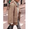 imagePRETTYGARDEN Womens Winter Faux Fur Coats Long Sleeve Lapel Button Down Pockets Fleece Sherpa Jacket Casual Trendy OuterwearCamel