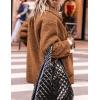 imagePRETTYGARDEN Womens Winter Faux Fur Coats Long Sleeve Lapel Button Down Pockets Fleece Sherpa Jacket Casual Trendy OuterwearGolden Camel