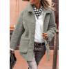 imagePRETTYGARDEN Womens Winter Faux Fur Coats Long Sleeve Lapel Button Down Pockets Fleece Sherpa Jacket Casual Trendy OuterwearGrey