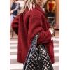 imagePRETTYGARDEN Womens Winter Faux Fur Coats Long Sleeve Lapel Button Down Pockets Fleece Sherpa Jacket Casual Trendy OuterwearJujube Red