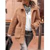 imagePRETTYGARDEN Womens Winter Faux Fur Coats Long Sleeve Lapel Button Down Pockets Fleece Sherpa Jacket Casual Trendy OuterwearKhaki