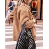 imagePRETTYGARDEN Womens Winter Faux Fur Coats Long Sleeve Lapel Button Down Pockets Fleece Sherpa Jacket Casual Trendy OuterwearKhaki