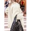 imagePRETTYGARDEN Womens Winter Faux Fur Coats Long Sleeve Lapel Button Down Pockets Fleece Sherpa Jacket Casual Trendy OuterwearWhite