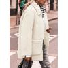 imagePRETTYGARDEN Womens Winter Faux Fur Coats Long Sleeve Lapel Button Down Pockets Fleece Sherpa Jacket Casual Trendy OuterwearWhite