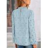 imagePRETTYGARDEN Tops for Women Trendy 2025 Spring Long Sleeve Blouses Dressy Casual Embroidered Eyelet Going Out ShirtsLight Blue