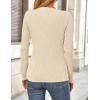 imagePRETTYGARDEN Long Sleeve Tops for Women 2025 Spring Fall Trendy Business Dressy Casual Shirts Crewneck Textured BlouseApricot Pink