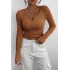 imagePRETTYGARDEN Womens 2025 Spring Fall Long Sleeve Henley T Shirts Button Ribbed Knit Slim Fit Casual Basic Tops BlouseKhaki