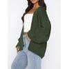 imagePRETTYGARDEN Womens Cardigan Sweaters 2025 Spring Fall Trendy Chunky Knit Outerwear Outfits Fashion Long Sleeve CardigansArmy Green