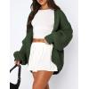 imagePRETTYGARDEN Womens Cardigan Sweaters 2025 Spring Fall Trendy Chunky Knit Outerwear Outfits Fashion Long Sleeve CardigansArmy Green