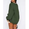 imagePRETTYGARDEN Womens Cardigan Sweaters 2025 Spring Fall Trendy Chunky Knit Outerwear Outfits Fashion Long Sleeve CardigansArmy Green